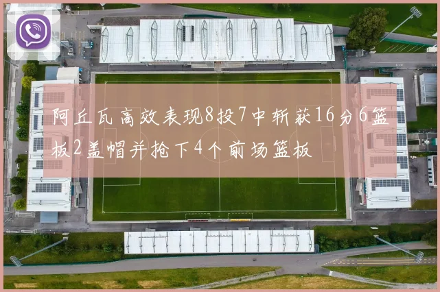 阿丘瓦高效表现8投7中斩获16分6篮板2盖帽并抢下4个前场篮板